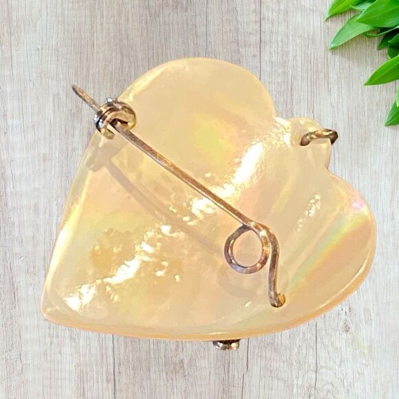 Vintage Mother of Pearl Sweetheart Pin Lois - Picture 4 of 9